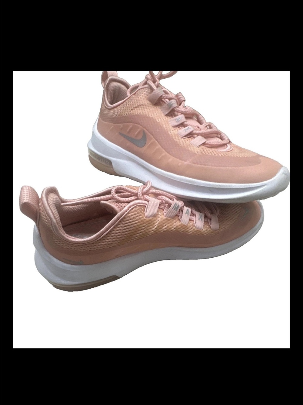 Women Nike Air Max Axis Sz 8.5 Coral Stardust Pink Low Top Mesh Lace-Up Sneaker